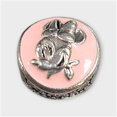 Authentic Pandora Disney Vintage Minnie Mouse Charm Pink Enamel